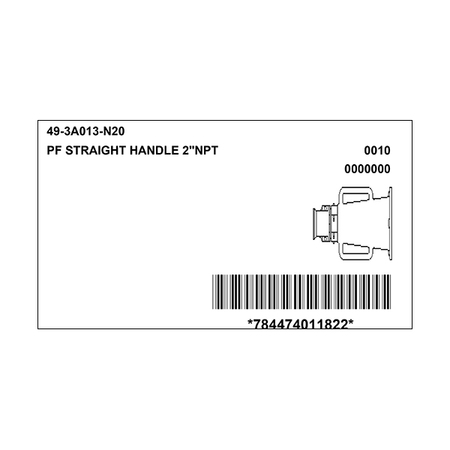 Meltric 49-3A013-N20 HANDLE STRAIGHT w/NPT ADAPTER 49-3A013-N20